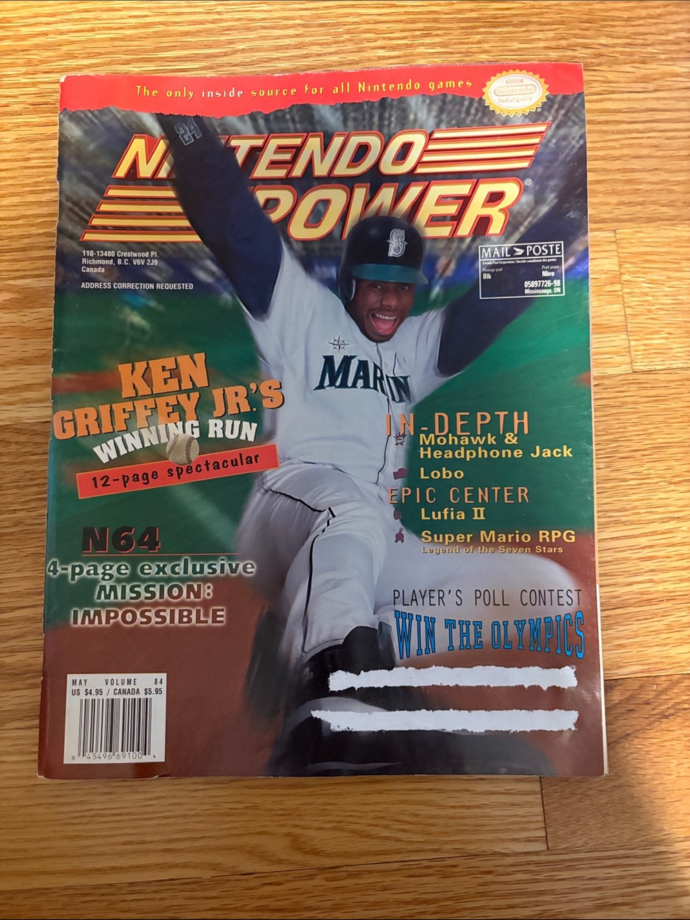 Nintendo Power Poster - Ken Griffey Jr. Vol. 84